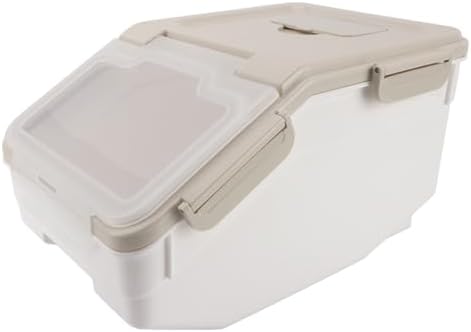 aqxreight Rice Storage Container with Measuring Cup Airtight Thickened PP Plastic Rice Bin for Kitchen Multifunctional Food Storage Container for Rice Flour Grains and Dry Goods