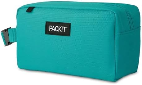 PackIt Freezable Small Insulated Snack Box, Teal, with EcoFreeze Technology (Built-in Ice Pack), Mini Cooler or Small Lunch Bag, For Fresh Snacks On the Go, for Work, Gym, or Travel