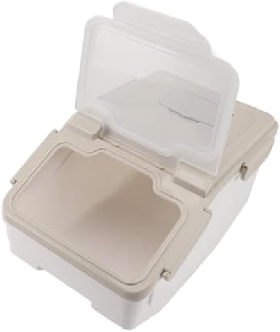 aqxreight Rice Storage Container with Measuring Cup Airtight Thickened PP Plastic Rice Bin for Kitchen Multifunctional Food Storage Container for Rice Flour Grains and Dry Goods