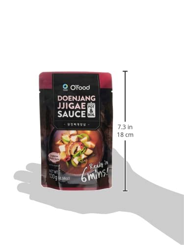 Chung Jung One O'Food Korean Doen Jang Jjigae Sauce, Soybean Paste Stew Sauce, Gourmet Recipe, 130g (4.59oz) 1Pack