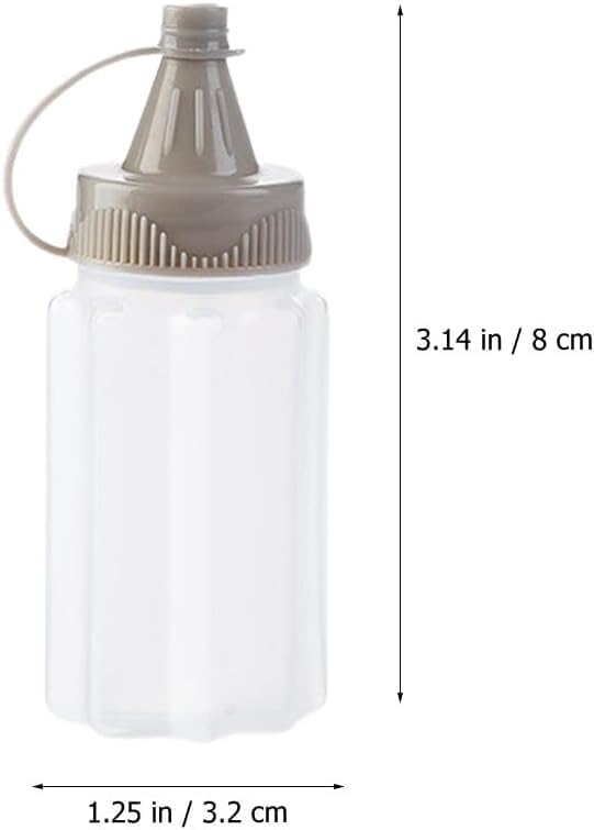4Pcs White Plastic Squeeze Condiment Bottles,Ketchup Honey Bottle,Salad Dressing Container for Lunch, BBQ, Mini Sauce Jam Squeeze Bottle, Camping Condiment Squeeze Bottles Dinnerware and Serveware