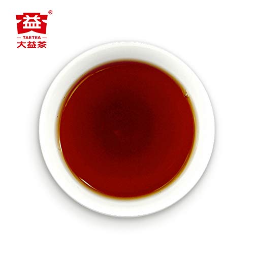 TAETEA Golden Needle White Lotus Signature Ripe Pu-erh Tea Cake, Aged Fermented Puerh PU'ER Tea Black Tea for Daily Drink and Gift 357g