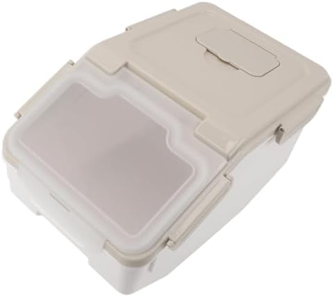 aqxreight Rice Storage Container with Measuring Cup Airtight Thickened PP Plastic Rice Bin for Kitchen Multifunctional Food Storage Container for Rice Flour Grains and Dry Goods