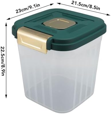 Yosoo 5KG Rice Storage Container, Sealed Bin with Lid, Pet Food Flour Grain, White, 2 counts, PP Material, for Kitchen, Pantry Organization (03)