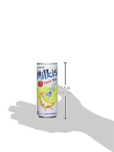 LOTTE Milkis Soda Beverage, Apple, 8.45 Fl Oz, Pack of 6