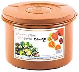 e-jen Premium Kimchi, Sauerkraut Container Probiotic Fermentation with Inner Vacuum Lid Round (0.8 gal/ 3L)