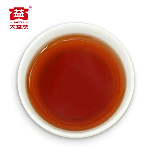 TAETEA Classic 7572 Ripe PU'ER Tea, Aged Fermented Puerh Pu erh Tea Cake Black Tea for Daily Drink and Gift (357g/12.59oz)