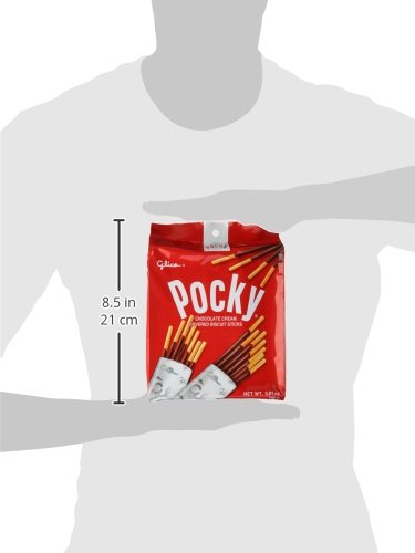Glico Pocky, Chocolate Cream Covered Biscuit Sticks (9 Individual Bags), 4.13 oz (Pack of 36)