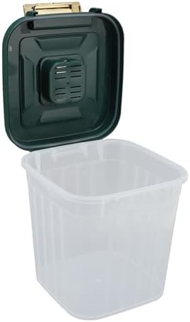 Yosoo 5KG Rice Storage Container, Sealed Bin with Lid, Pet Food Flour Grain, White, 2 counts, PP Material, for Kitchen, Pantry Organization (03)