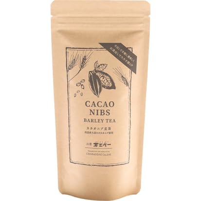 Chasandai Cacao Nibs Barley Tea (10 Tea Bags) - Roasted Barley & Cacao Blend | Natural Caffeine, No Additives, Smooth Chocolate-Like Flavor | Product of Japan