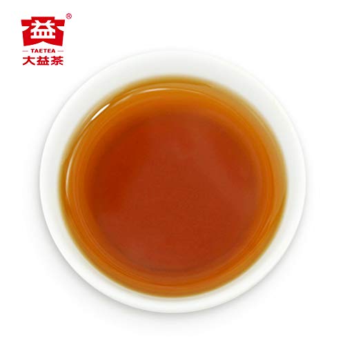 TAETEA “Sweet Wine” Ripe PUER Tea Cake, Aged Fermented Puerh Pu erh Tea Black Tea for Daily Drink and Gift (300g/10.58oz)