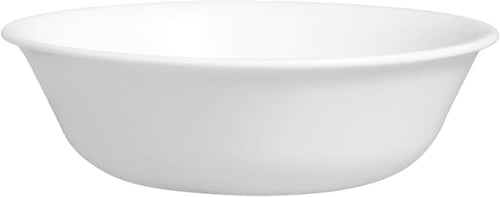Corelle Vitrelle 4-Pieces 18-Oz Soup/Cereal Bowls Chip & Crack Resistant Glass Dinnerware Set Bowls,Winter Frost White,(Pack of 4)