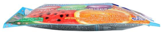 UHA mikakuto Puchao Soft Chewy Candy with Gummy Bits, 4 Fruit Soda Flavors with Apple, Watermelon, Grape, and Orange, 3.53 Oz (Pack of 2)
