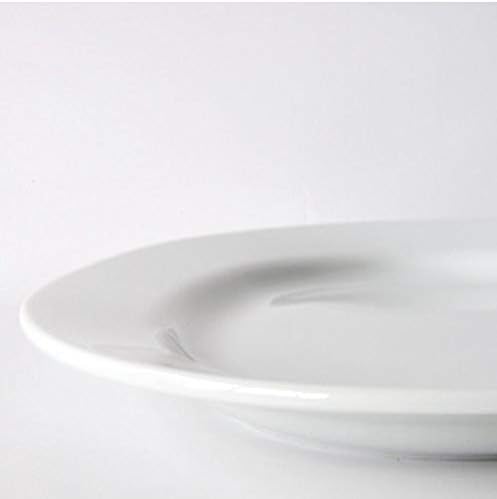 A di Alessi 8-3/4-Inch Platebowlcup Soup Bowl, White Porcelain, Set of 4 -