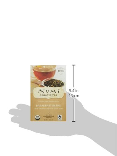 Numi Organic Tea Breakfast Blend, 18 Count Box of Tea Bags, Black Tea (Packaging May Vary) (Pack of 2)