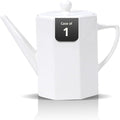 Bone China Cone Shape Commerical Grade Dinnerware Coffee Pot, 36oz, Case of 1, Elegance White