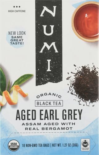 Numi Teas Tea Black Earl Grey Bergamot, 18 ct (Pack of 2)
