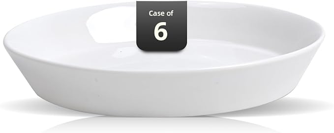 Bone China Cone Shape Commercial Grade Dinnerware Soup Plate 8.5 inch, Case of 6