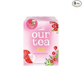 ROASTIQUE Pink Lychee Chamomile with Real Dried Fruit – Premium Orgainc Sweet Fruit Blend Eco-friendly PLA bags, 8 Tea Bags