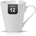 Bone China Commercial Grade Elegance White, Mug 11oz V Shape, Case of 12