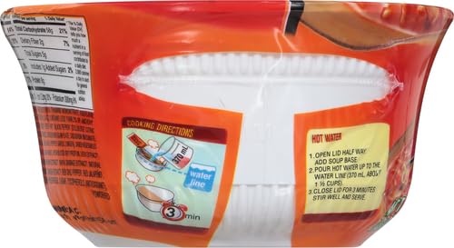 Nongshim Ramen Noodles, Gourmet Instant Ramen bowl, Premium Microwavable Noodle Soup, Kimchi, 3.03 Ounce (Pack of 1)