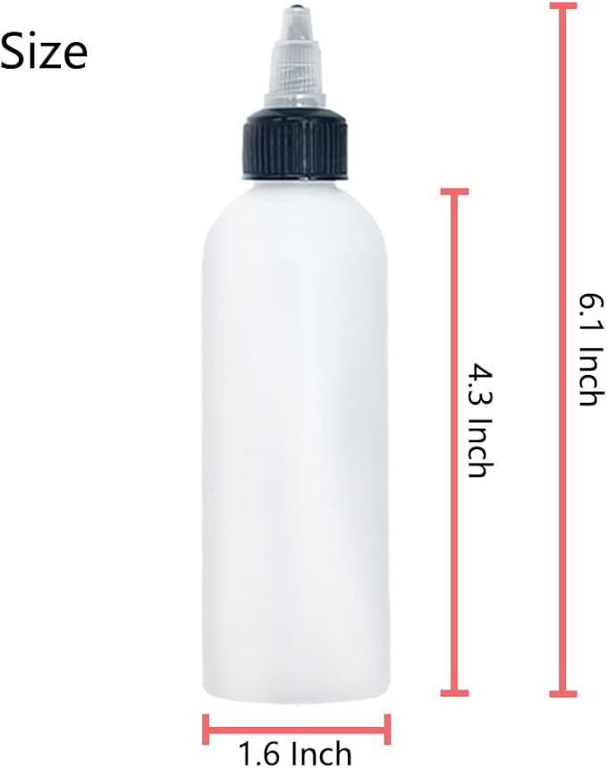 Meirrnyyu 20 Pcs 4 Oz Plastic Squeeze Condiment Bottles with Twist-on Cap Lids,Sauce Bottle with Squeeze Top,Squirt Condiment Bottles for Ketchup,Mustard,Olive Oil and More