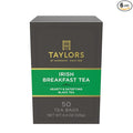 Taylors of Harrogate Irish Breakfast, Black Tea, Pillow Bags, 50 Count (Pack of 6), Rich, Bright & Malty, Caffeinated, Enjoy Hot or Iced, 300 Teabags Total