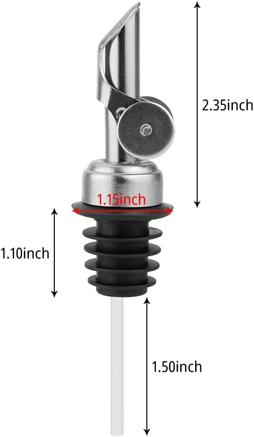 Olive oil dispenser spout, pour spouts，stainless steel automatic opening and closing spout, leak-proof, for olive oil, vinegar, wine and other liquid bottles (golden)…