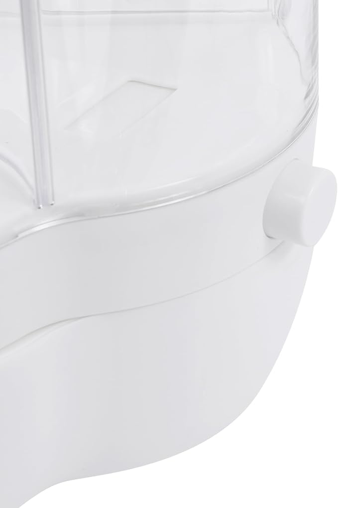Grain Storage Container Dispenser, 6 Grids rice dispenser rotating, 360° rotating food dispenser One-Click Output rice Storage Round Grain Dispenser Kitchen (White Large 1.53kg)