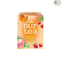 ROASTIQUE Strawberry Peach Rooibos Tea with Real Dried Fruit – Premium Orgainc Tea Sweet Fruit Blend Hot or Iced Tea Eco-friendly PLA bags, 8 Tea Bags