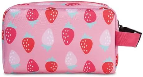 PackIt Freezable Small Insulated Snack Box, Sweet Strawberry, with EcoFreeze Technology (Built-in Ice Pack), Mini Cooler or Small Lunch Bag, For Fresh Snacks On the Go, for Work, Gym, or Travel