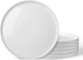 DOWAN 10" Porcelain Dinner Plates Set of 6, Ceramic White Dessert Plates Set for Salad, Pasta, Steak - Appetizer Plates, Dining Plates for Parties, Restaurant - Dishwasher & Microwave Safe - Gifts
