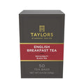 Taylors of Harrogate English Breakfast, Black Tea, Pillow Tea Bags, 50 Count (Pack of 1), Rich, Bright & Malty, Caffeinated, Enjoy Hot or Iced, 50 Teabags