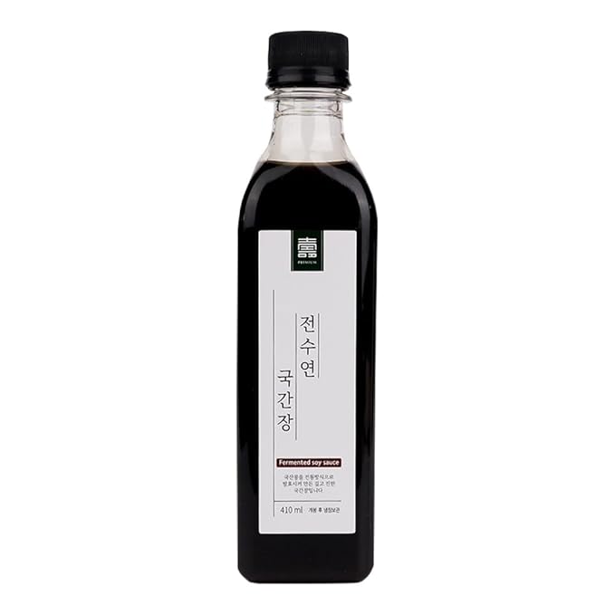 HELLO KFOOD JEONSUYEON Korean Fermented Soy Sauce Ganjang 한국산 간장 360ml (12.2 fl oz) - Made with 100% Korean Ingredients