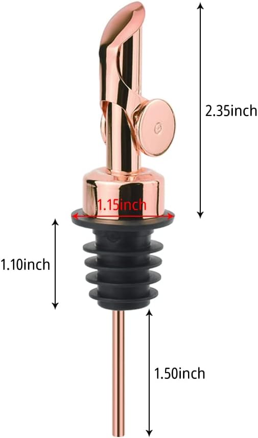 Olive oil dispenser spout, pour spouts，304stainless steel automatic opening and closing spout, leak-proof, for olive oil, vinegar, wine and other liquid bottles (304gold)