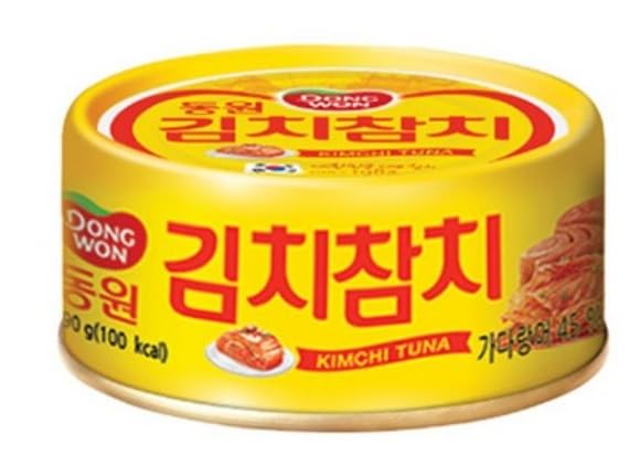 Kimchi Tuna 90g (3.17oz) 4-Pack, Korean Spicy Canned Tuna with Fermented Kimchi, Ready-to-Eat High Protein, Authentic Korean Pantry Staple