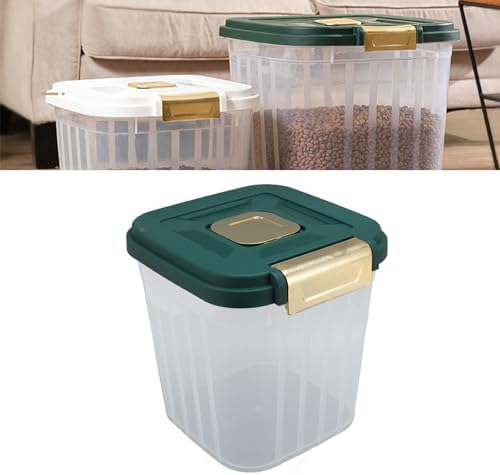 Yosoo 5KG Rice Storage Container, Sealed Bin with Lid, Pet Food Flour Grain, White, 2 counts, PP Material, for Kitchen, Pantry Organization (03)