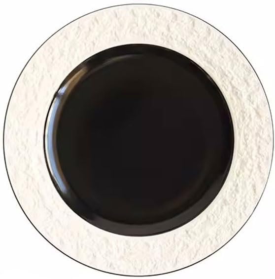 Dining Plates Nice-Looking Dish Plate, Pasta, Western-Style Steak Plate, Simple Home European-Style Ceramic Tableware, Light Luxury Dinner Plate Ceramic Dinner Plates(B)
