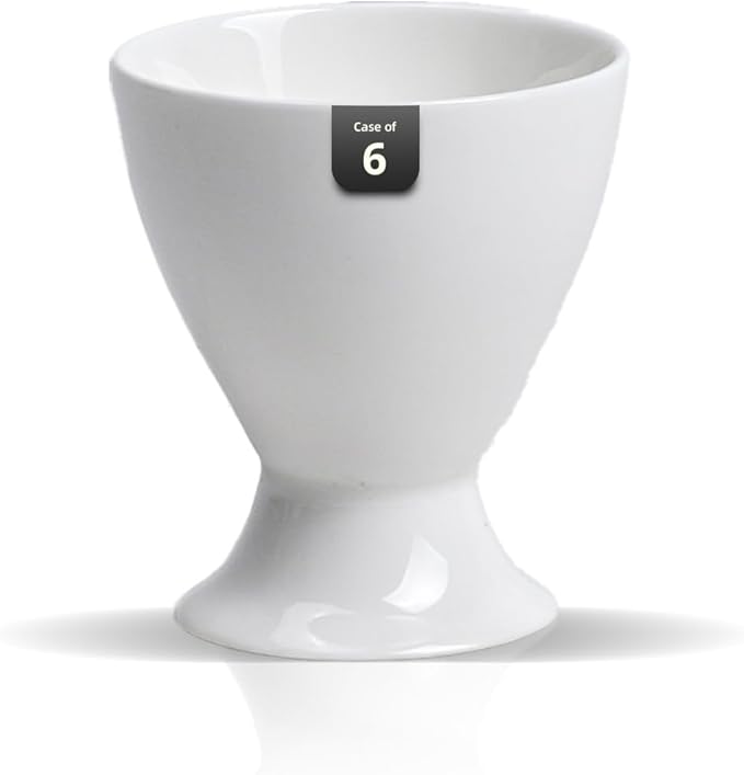 Bone China Wide Rim Commercial Grade Dinnerware Egg Cup, Case of 6
