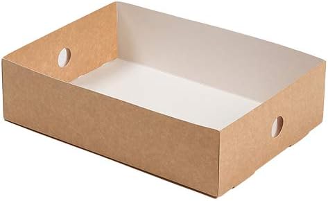 Restaurantware-12 x 8.7 x 3.2 Inch Insert For Catering Trays, 10 Grease-Resistant Insert For Catering Boxes - High Wall, Sturdy, Kraft Paper Insert For Catering Food Containers, Trays Sold Separately