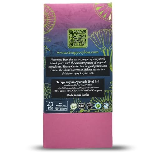 TERAPY Ceylon Peppermint Tea - Boosts Well-being & Energy Levels, 100% Pure Peppermint Tea Bags, Low Caffeine, Refreshing Herbal Flavor, 20 Individually Wrapped Unbleached Bags for Freshness (1 Pack)