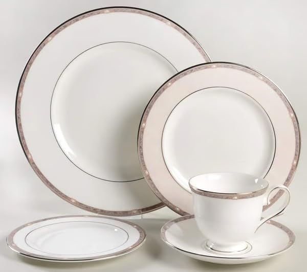 LENOX PEARLESCENT PLATINUM 5PCS PLACE SET