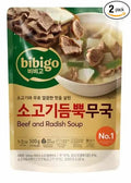 [Upgrade ver.]Korea Traditional Daikon Radish Stew Soup 비비고소고기듬뿍 무국 Easy To Cook Meal Kit 500g/17.6 Ounce (2 Pack)