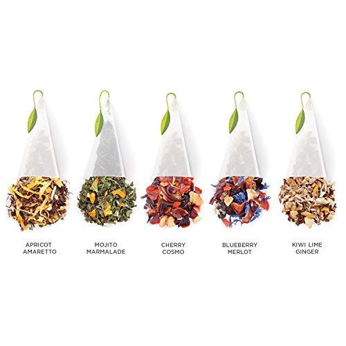 Tea Forte Premium Presentation Box Gift Set Sampler, 20 Count, Assorted Blends Individually Wrapped Handcrafted Pyramid Infuser Bags, Gifts for Mom, Herbal Retreat Tea
