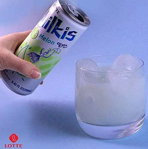 Lotte Milkis Soda Beverage, Melon and milk 8.45 Fl Oz (Pack of 6)