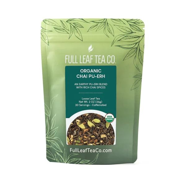 Organic Chai Pu-Erh Tea - 2oz bag (approx. 30 servings) | Full Leaf Tea Co.