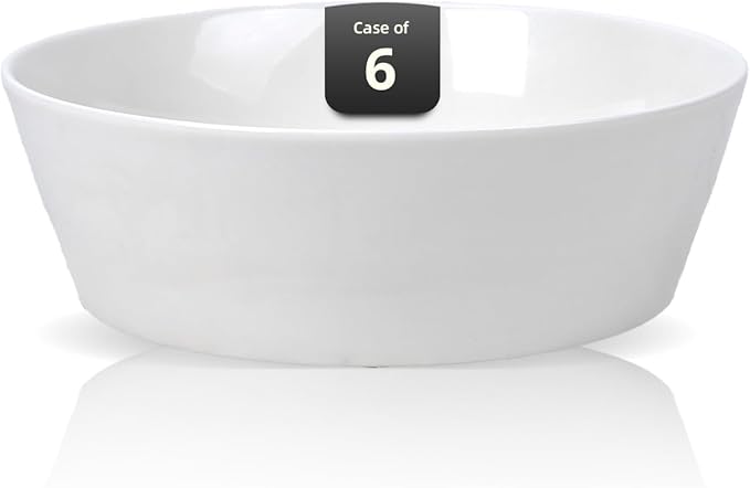 Bone China Cone Shape Commericial Grade Dinnerware Soup Bowl 7inch, Case of 6