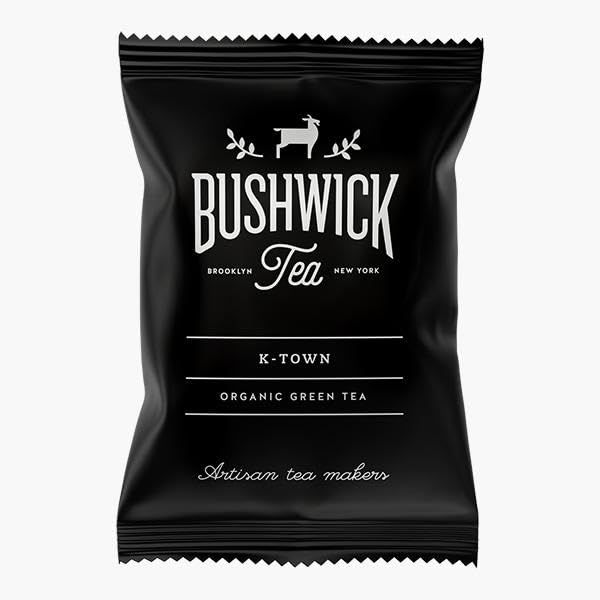 (15 Count) Bushwick Tea | Korean Jeoncha Green Tea | Organic Green Tea from the Island of JeJu | Light & Grassy | Caffeinated | Eco-Friendly Sachets | (15 Sachets)