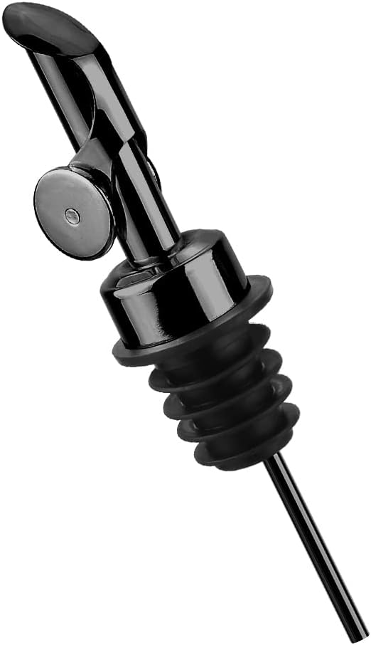 Olive oil dispenser spout, pour spouts，304stainless steel automatic opening and closing spout, leak-proof, for olive oil, vinegar, wine and other liquid bottles (304black)…