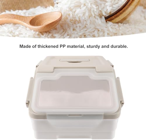 aqxreight Rice Storage Container with Measuring Cup Airtight Thickened PP Plastic Rice Bin for Kitchen Multifunctional Food Storage Container for Rice Flour Grains and Dry Goods